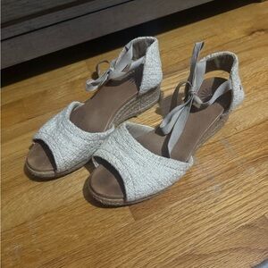 UGG Woven Espadrille Wedge Sandals in Beige